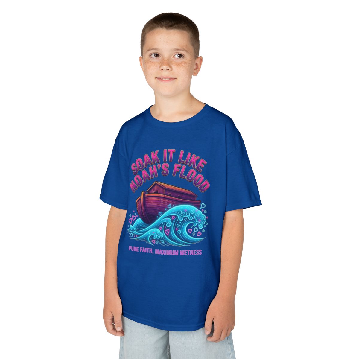 Color: Royal | Good Book Series Soak it Like Noah's Flood Kids Tee