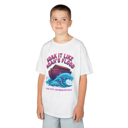 Color: White | Good Book Series Soak it Like Noah's Flood Kids Tee