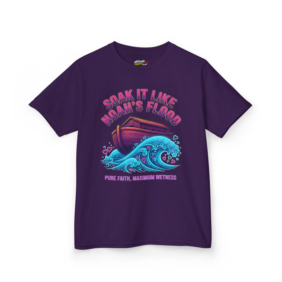 Color: Purple | Good Book Series Soak it Like Noah's Flood Kids Tee