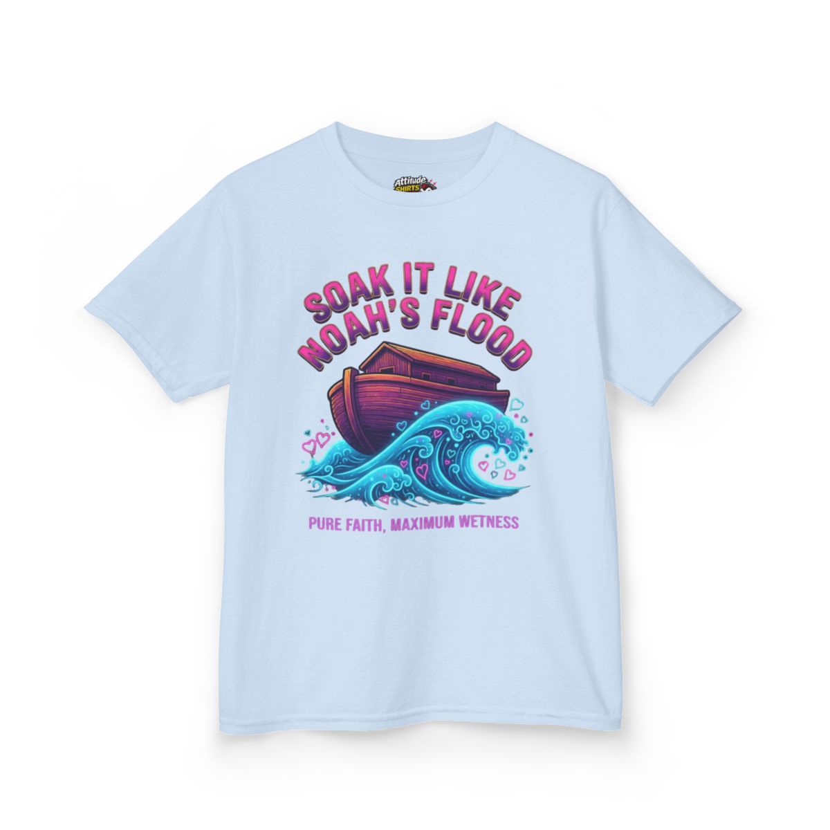Color: Light Blue | Good Book Series Soak it Like Noah's Flood Kids Tee