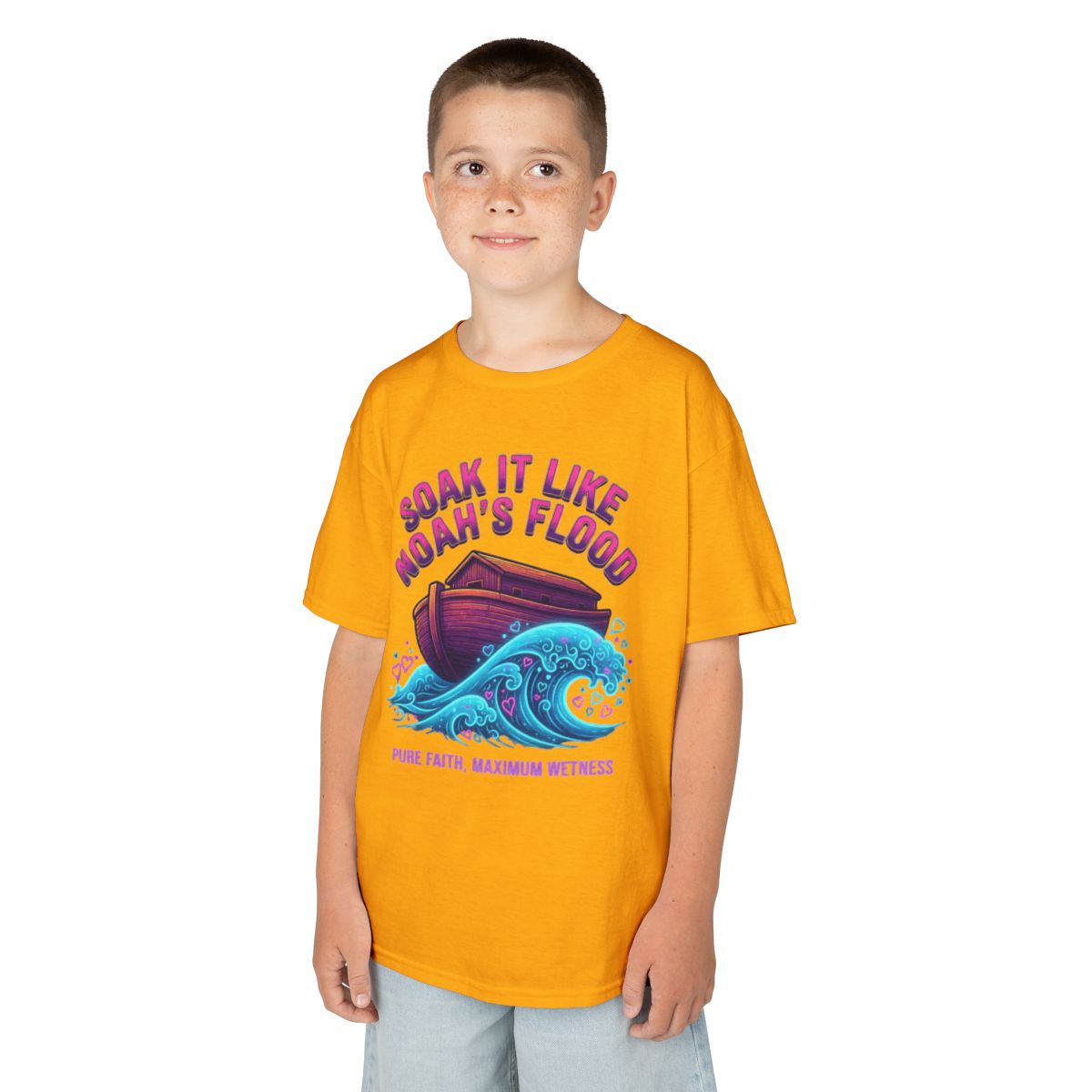 Color: Gold | Good Book Series Soak it Like Noah's Flood Kids Tee