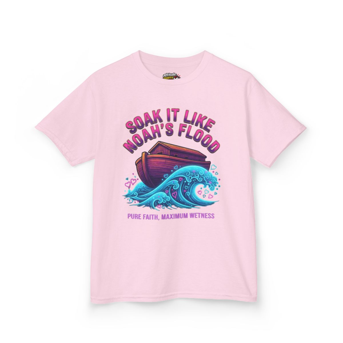 Color: Light Pink | Good Book Series Soak it Like Noah's Flood Kids Tee