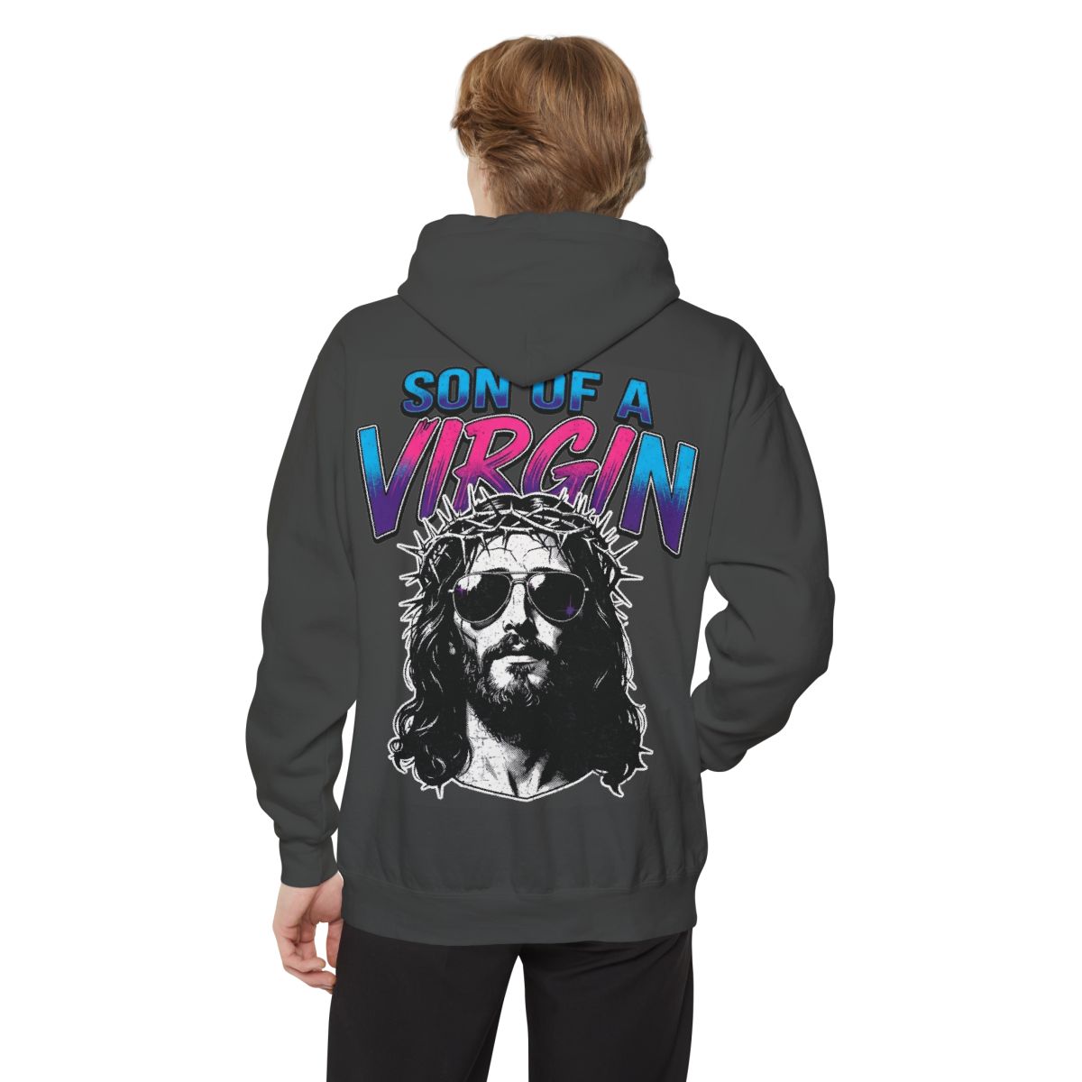 Color: Pepper | Good Book Series - Son of A Virgin Garment-Dyed Hoodie