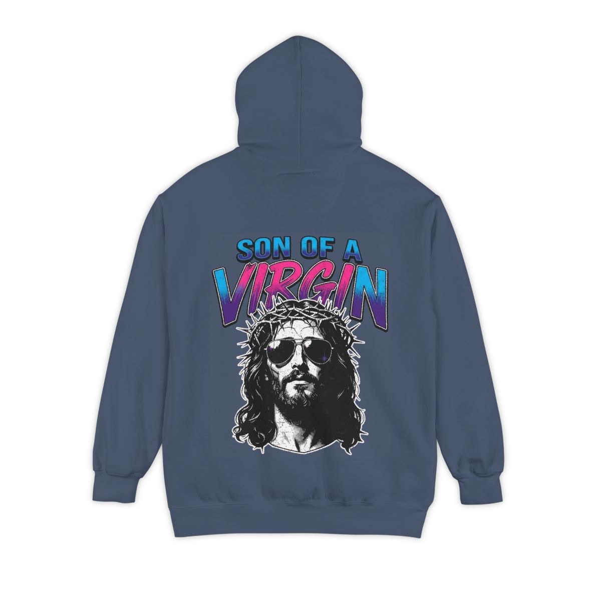 Color: Denim | Good Book Series - Son of A Virgin Garment-Dyed Hoodie