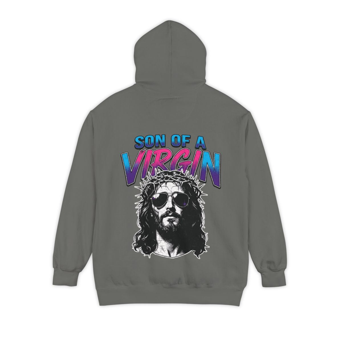 Color: Grey | Good Book Series - Son of A Virgin Garment-Dyed Hoodie
