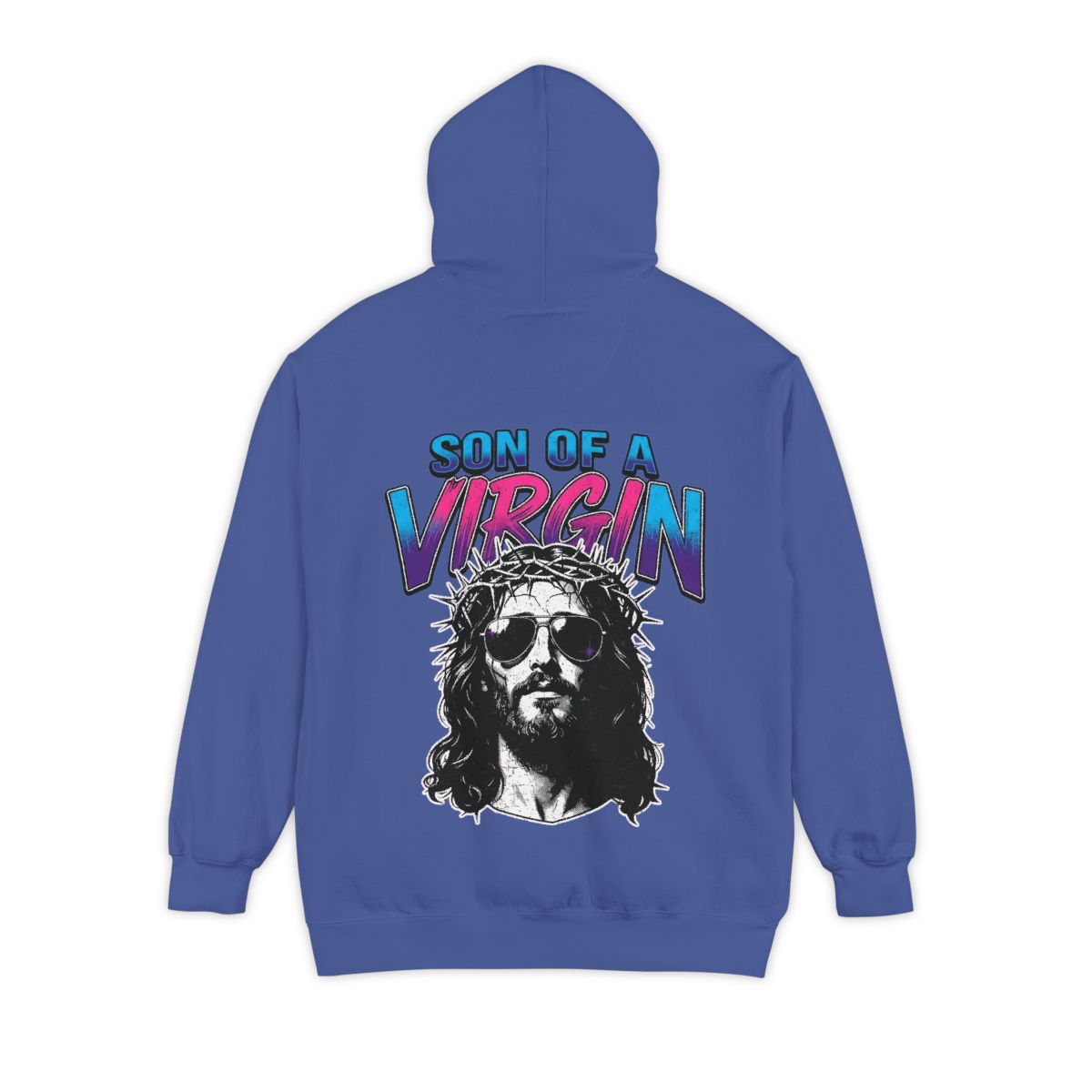Color: Flo Blue | Good Book Series - Son of A Virgin Garment-Dyed Hoodie