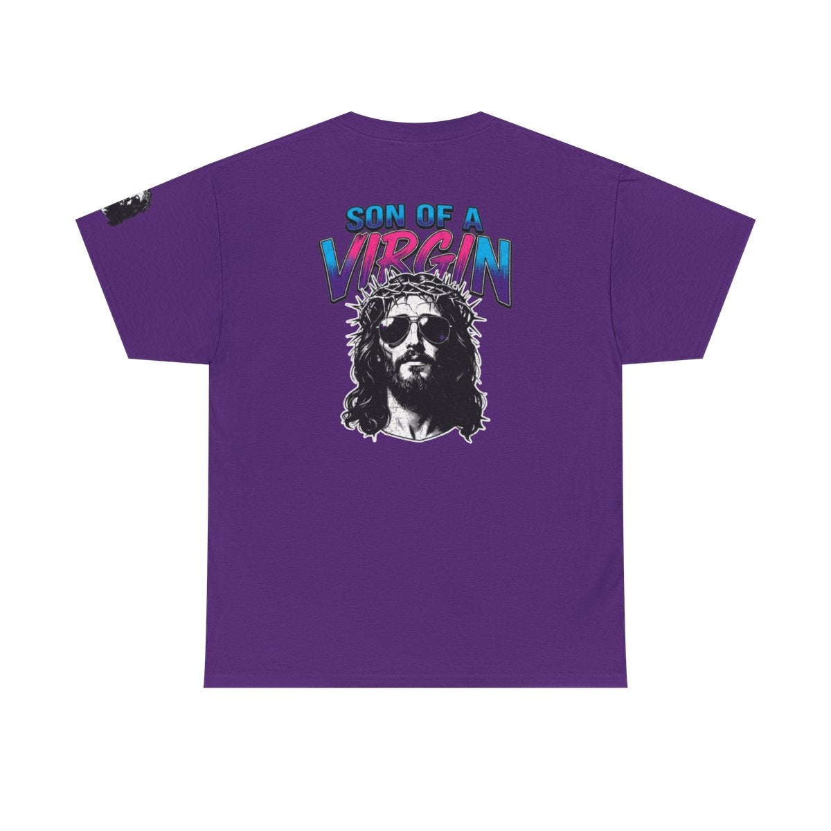Color: Purple | Good Book Series - Son of A Virgin Premium Graphic Tee