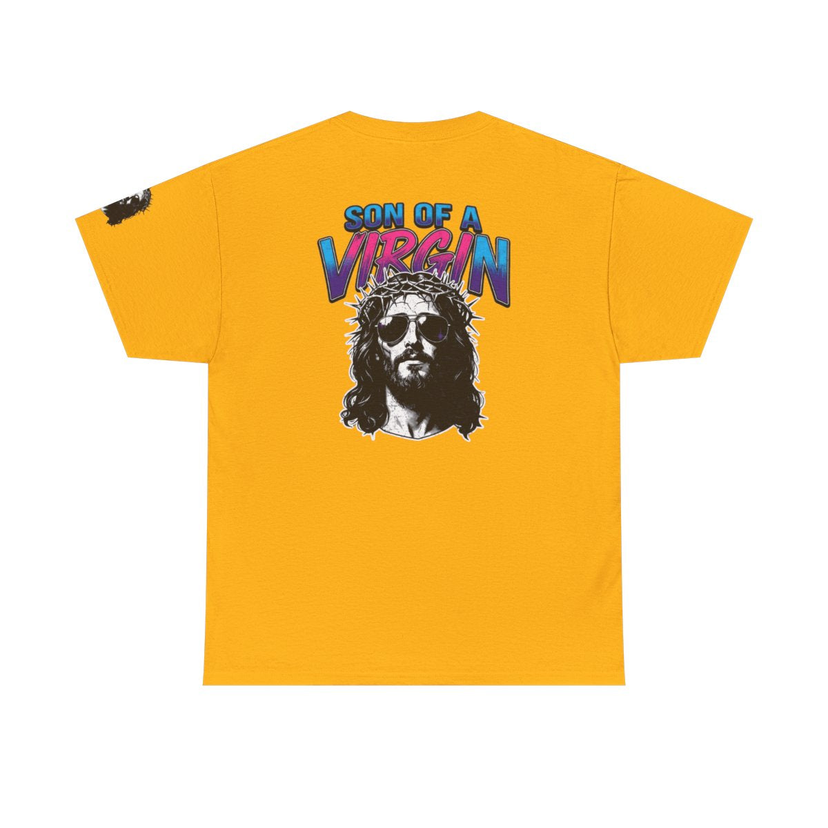 Color: Gold | Good Book Series - Son of A Virgin Premium Graphic Tee