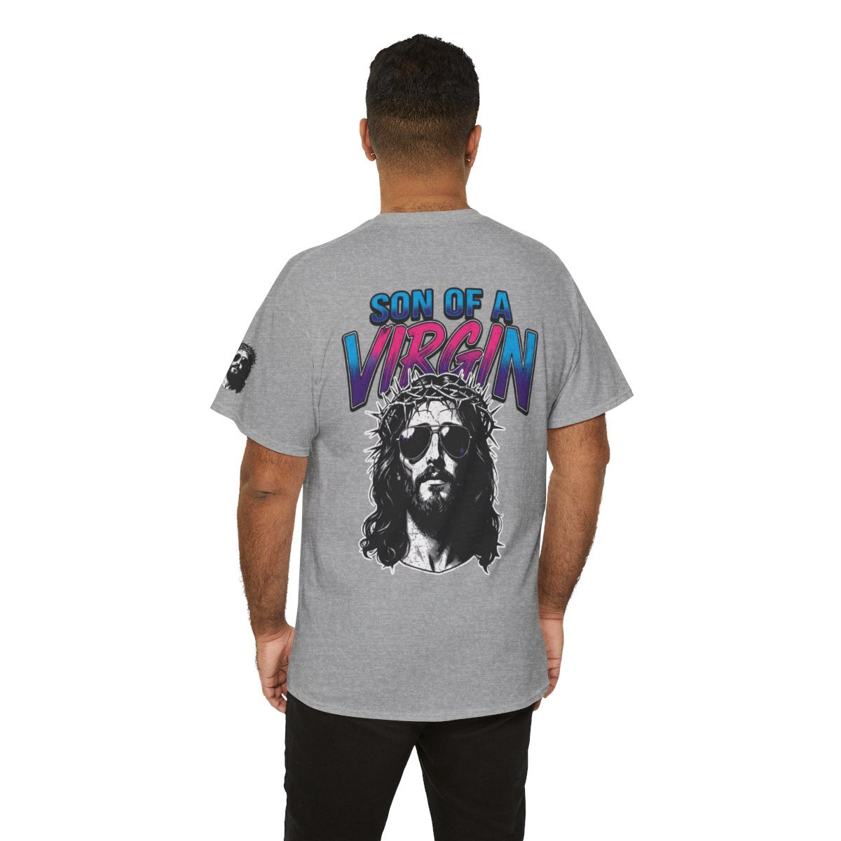 Color: Sport Grey | Good Book Series - Son of A Virgin Premium Graphic Tee