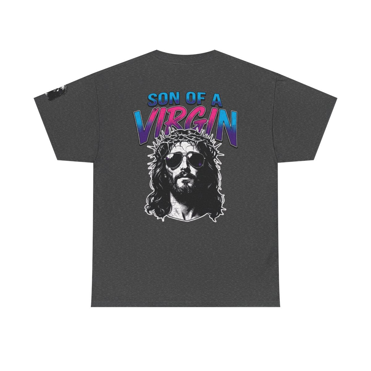 Color: Dark Heather | Good Book Series - Son of A Virgin Premium Graphic Tee