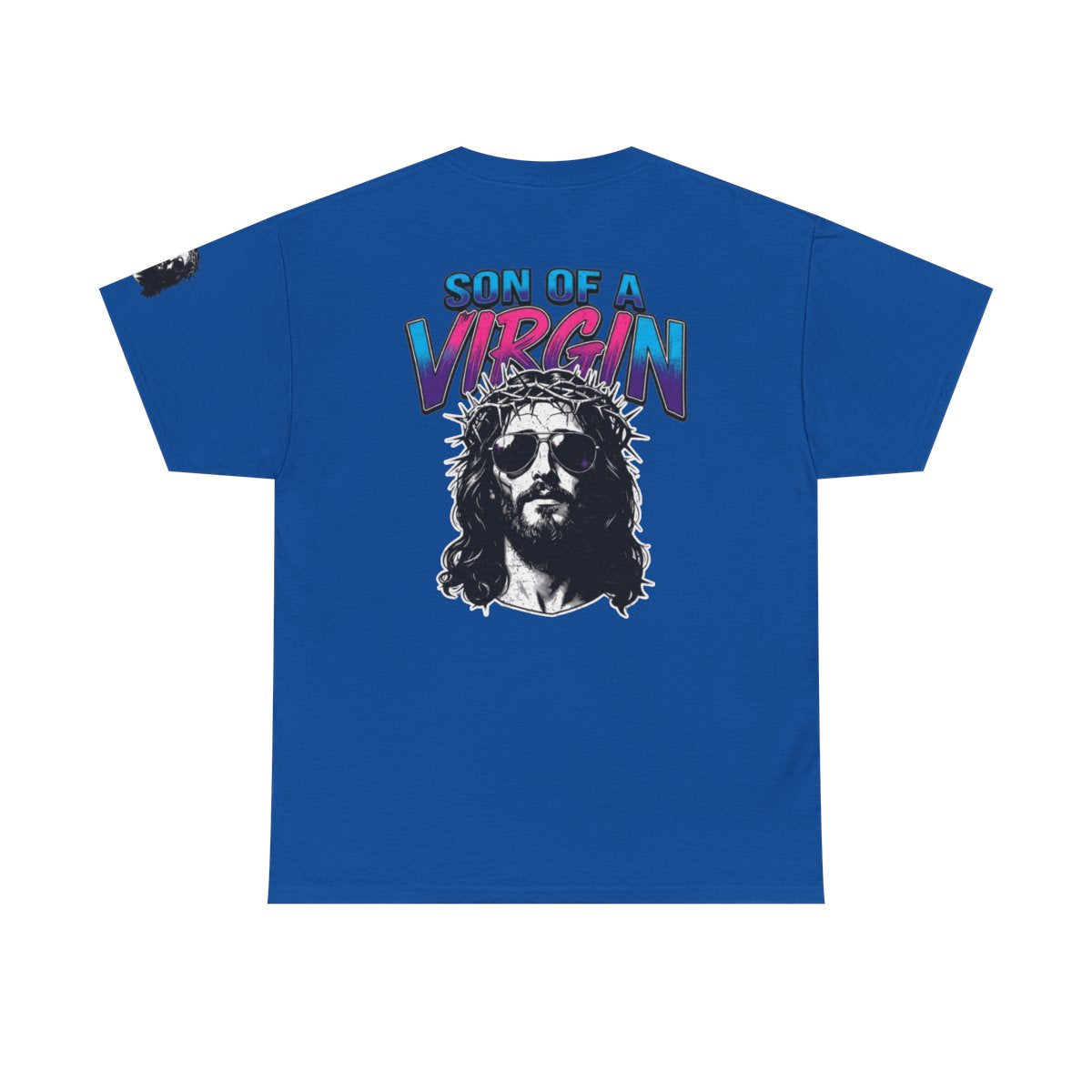 Color: Royal | Good Book Series - Son of A Virgin Premium Graphic Tee