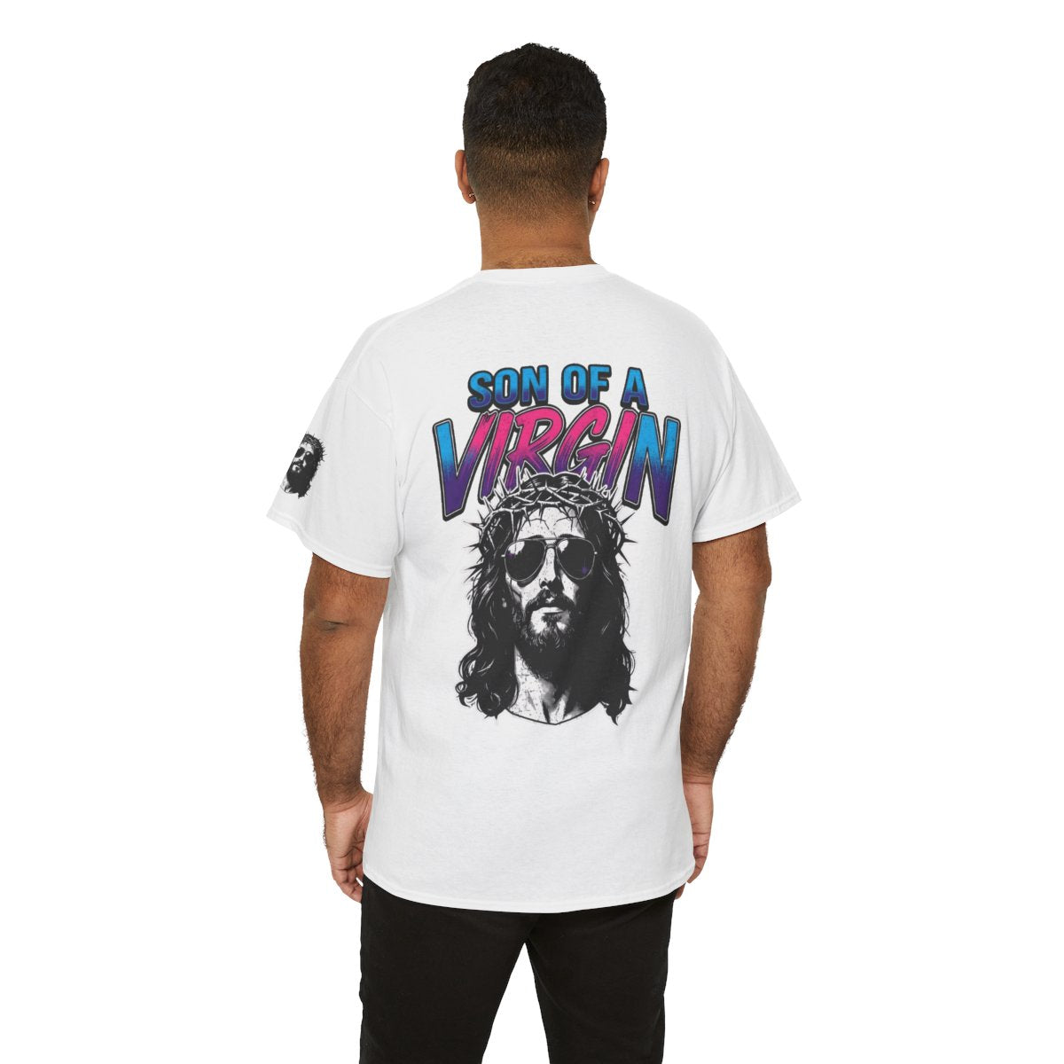 Color: White | Good Book Series - Son of A Virgin Premium Graphic Tee