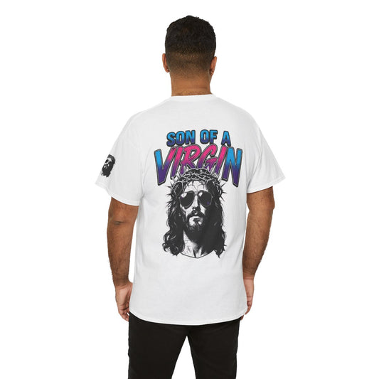 Color: White | Good Book Series - Son of A Virgin Premium Graphic Tee