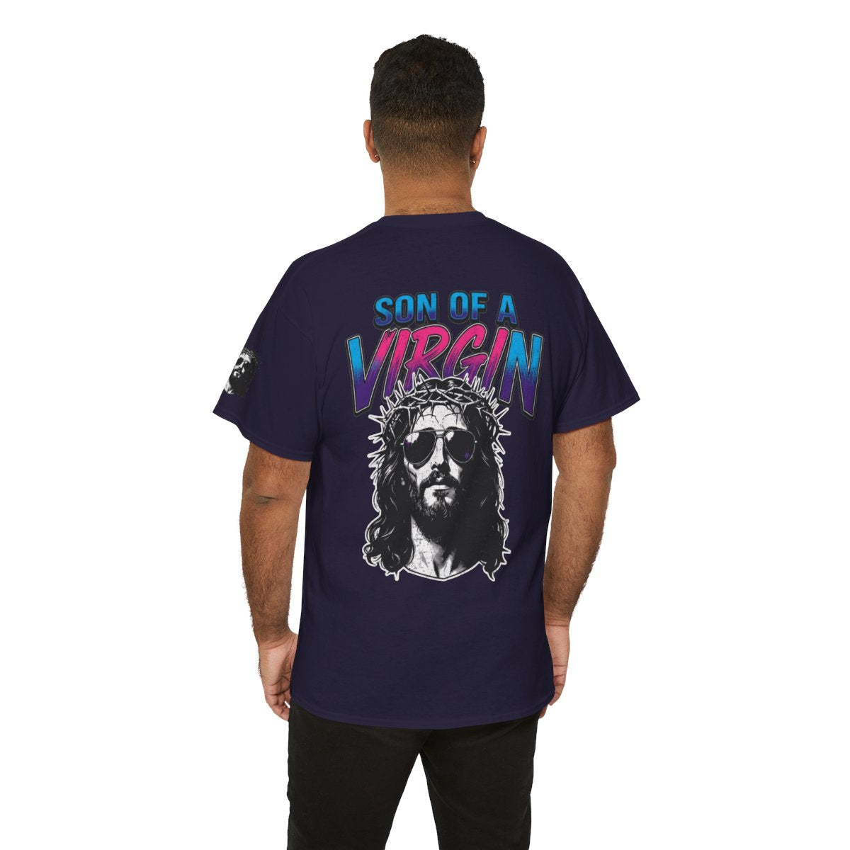 Color: Blackberry | Good Book Series - Son of A Virgin Premium Graphic Tee