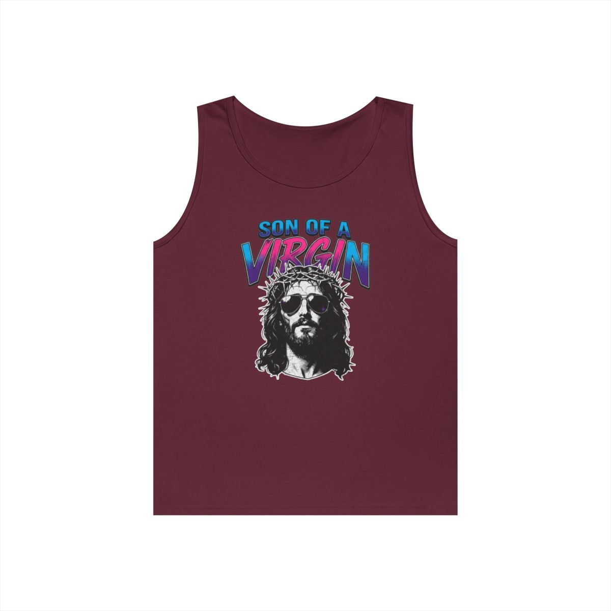 Color: Maroon | Good Book Series - Son of A Virgin Tank Top