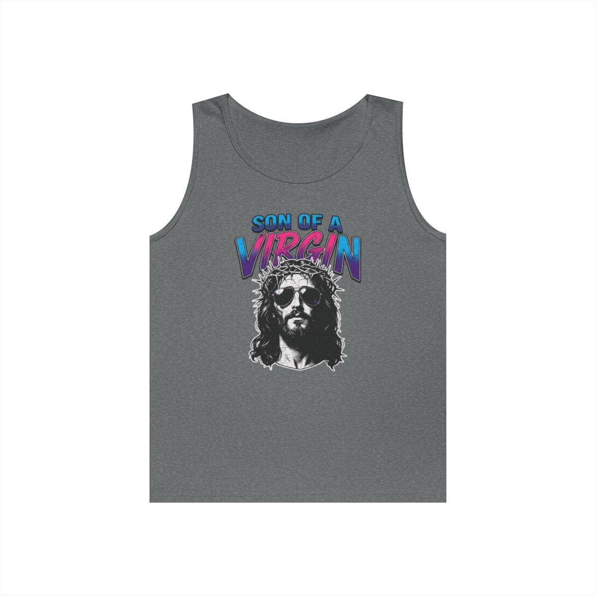 Color: Graphite Heather | Good Book Series - Son of A Virgin Tank Top