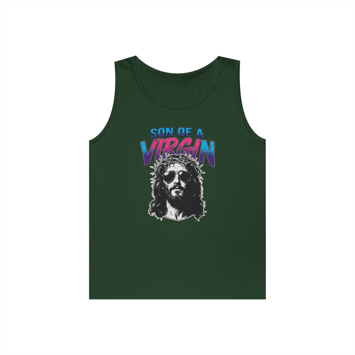 Color: Forest Green | Good Book Series - Son of A Virgin Tank Top