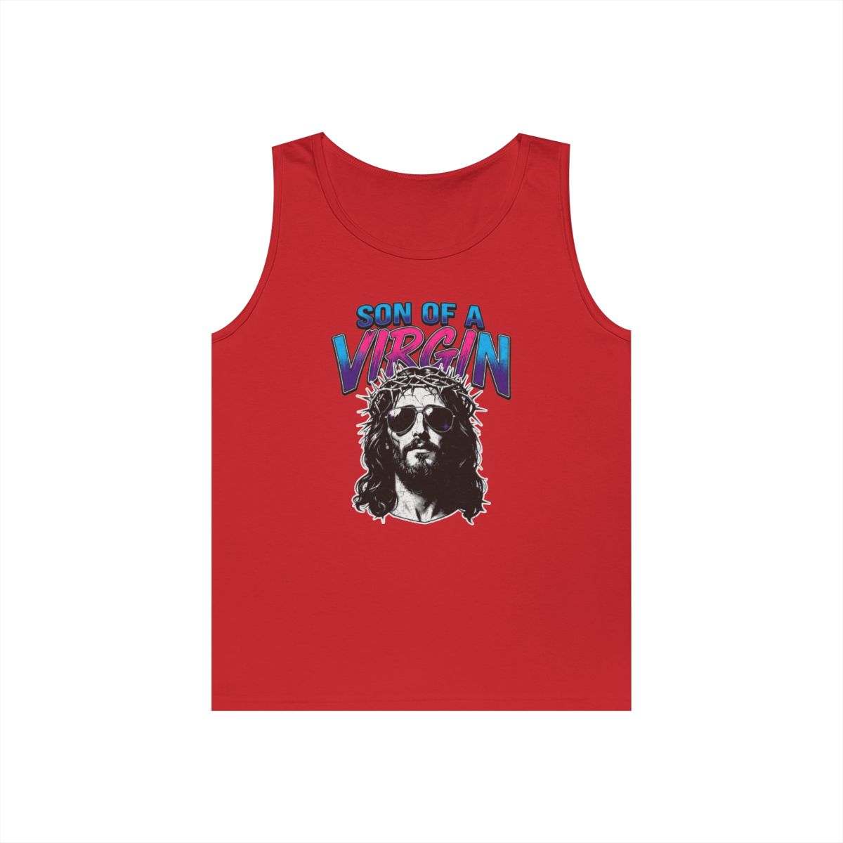 Color: Red | Good Book Series - Son of A Virgin Tank Top
