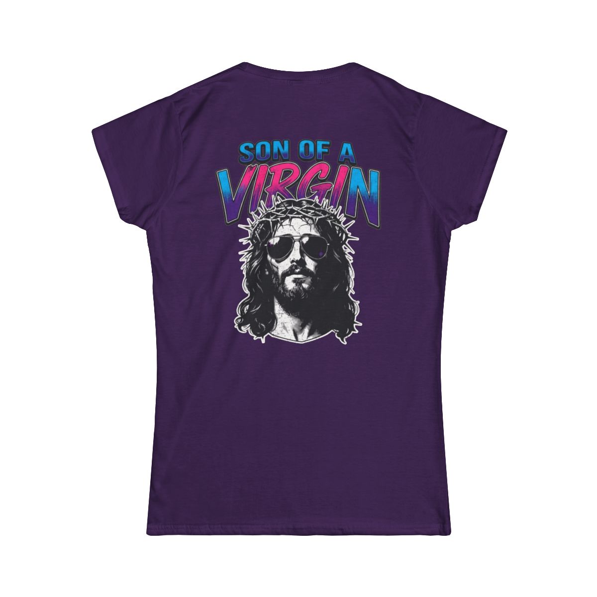 Color: Purple | Good Book Series - Son of A Virgin Women's Tee