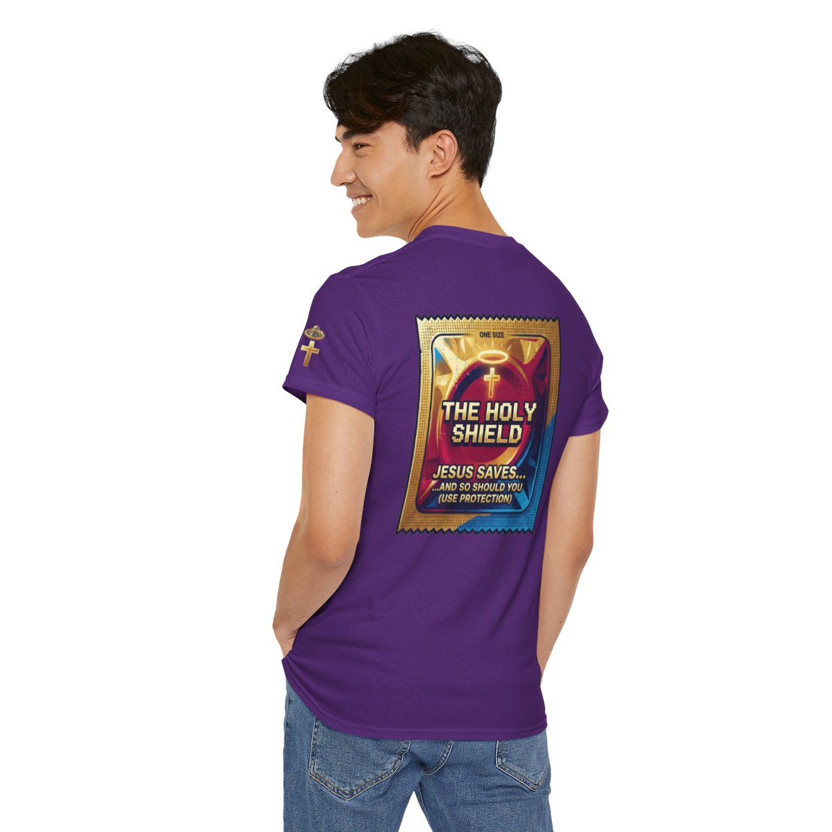 Color: Purple | Good Book Series The Holy Shield Premium Graphic Tee