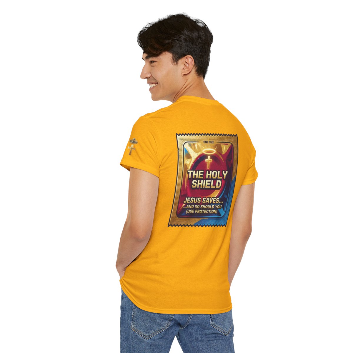 Color: Gold | Good Book Series The Holy Shield Premium Graphic Tee