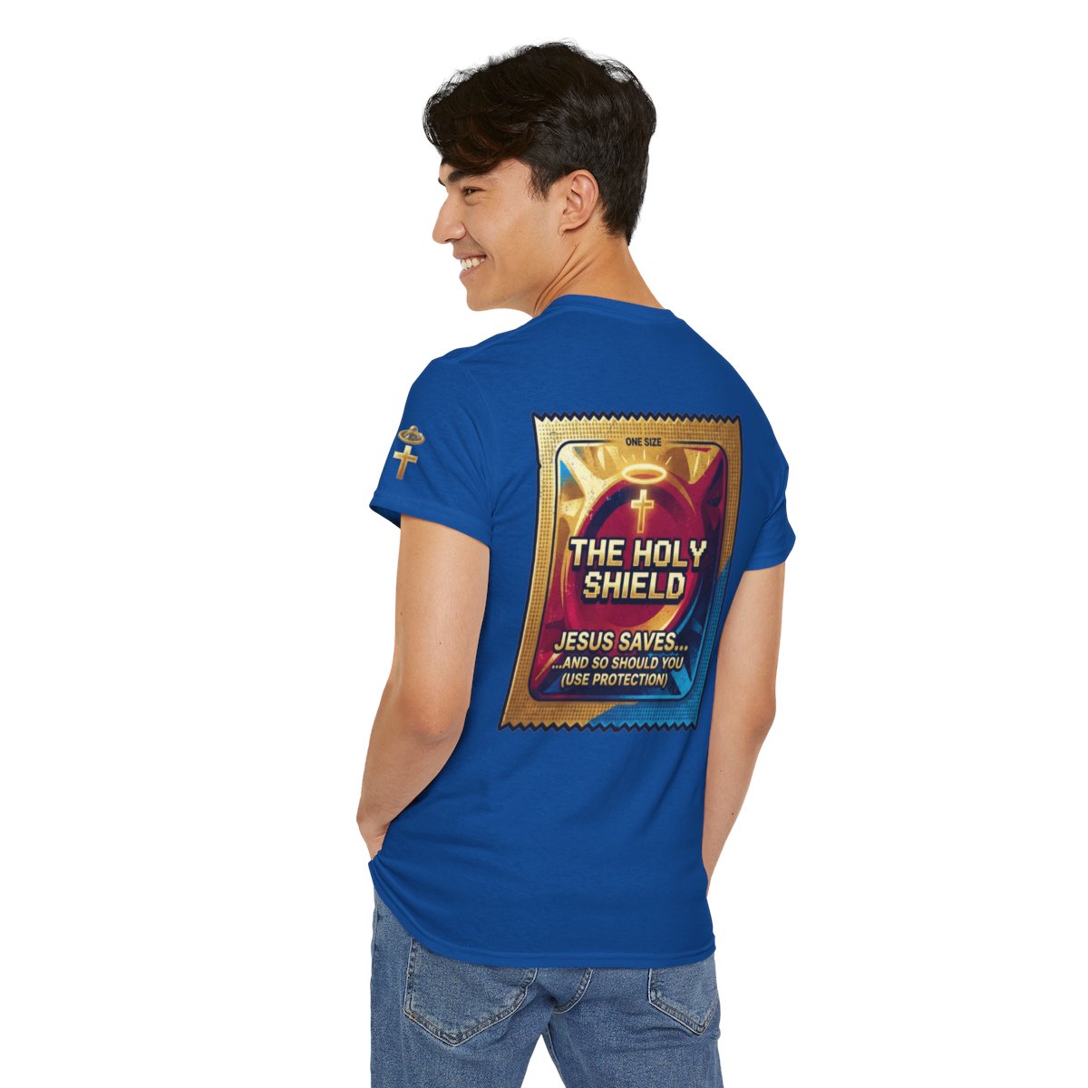 Color: Royal | Good Book Series The Holy Shield Premium Graphic Tee
