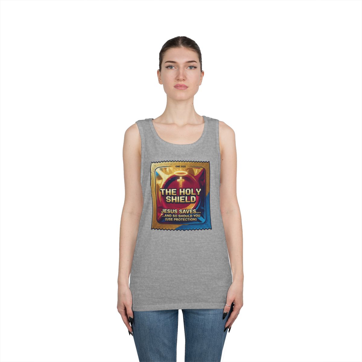 Color: Sport Grey | Good Book Series The Holy Shield Tank Top