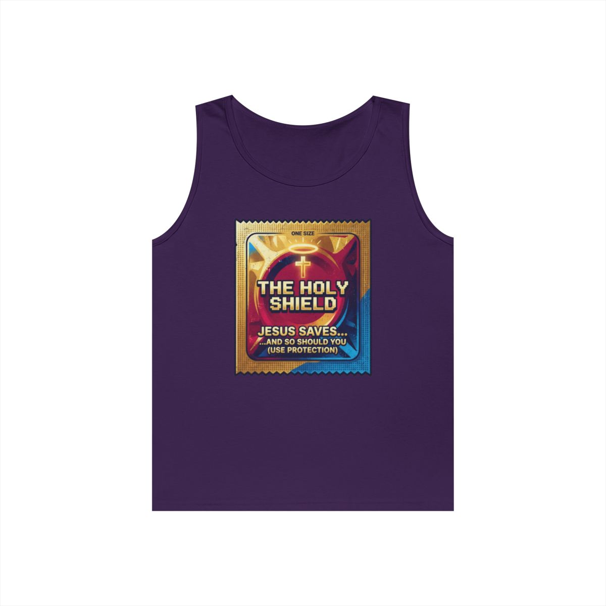 Color: Purple | Good Book Series The Holy Shield Tank Top