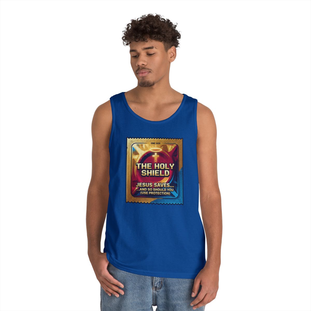 Color: Royal | Good Book Series The Holy Shield Tank Top