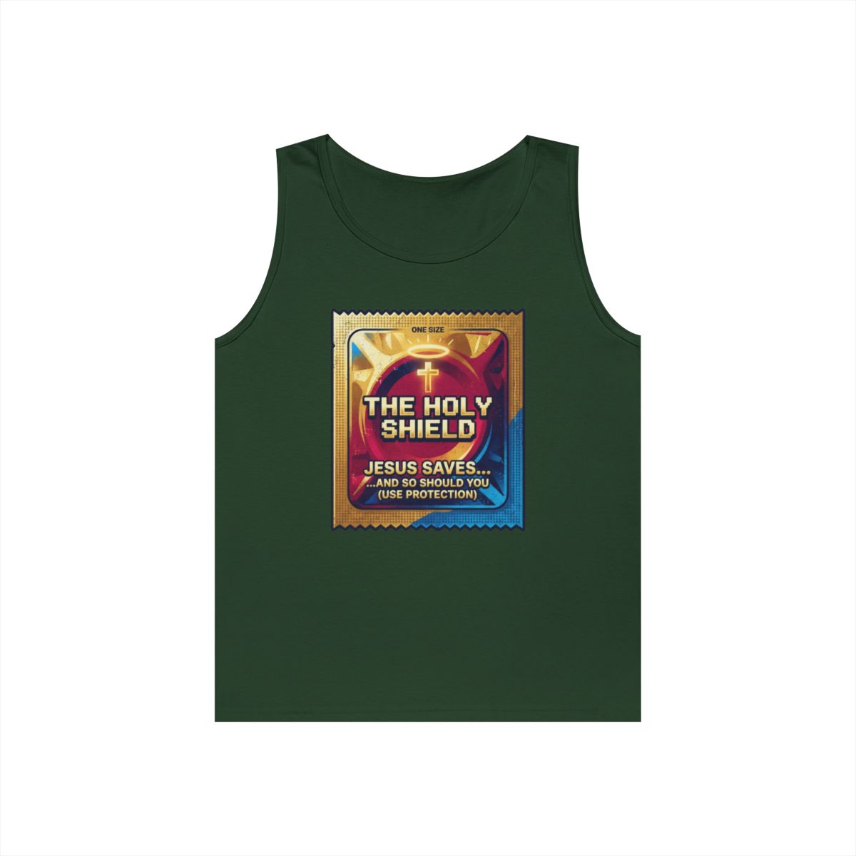 Color: Forest Green | Good Book Series The Holy Shield Tank Top