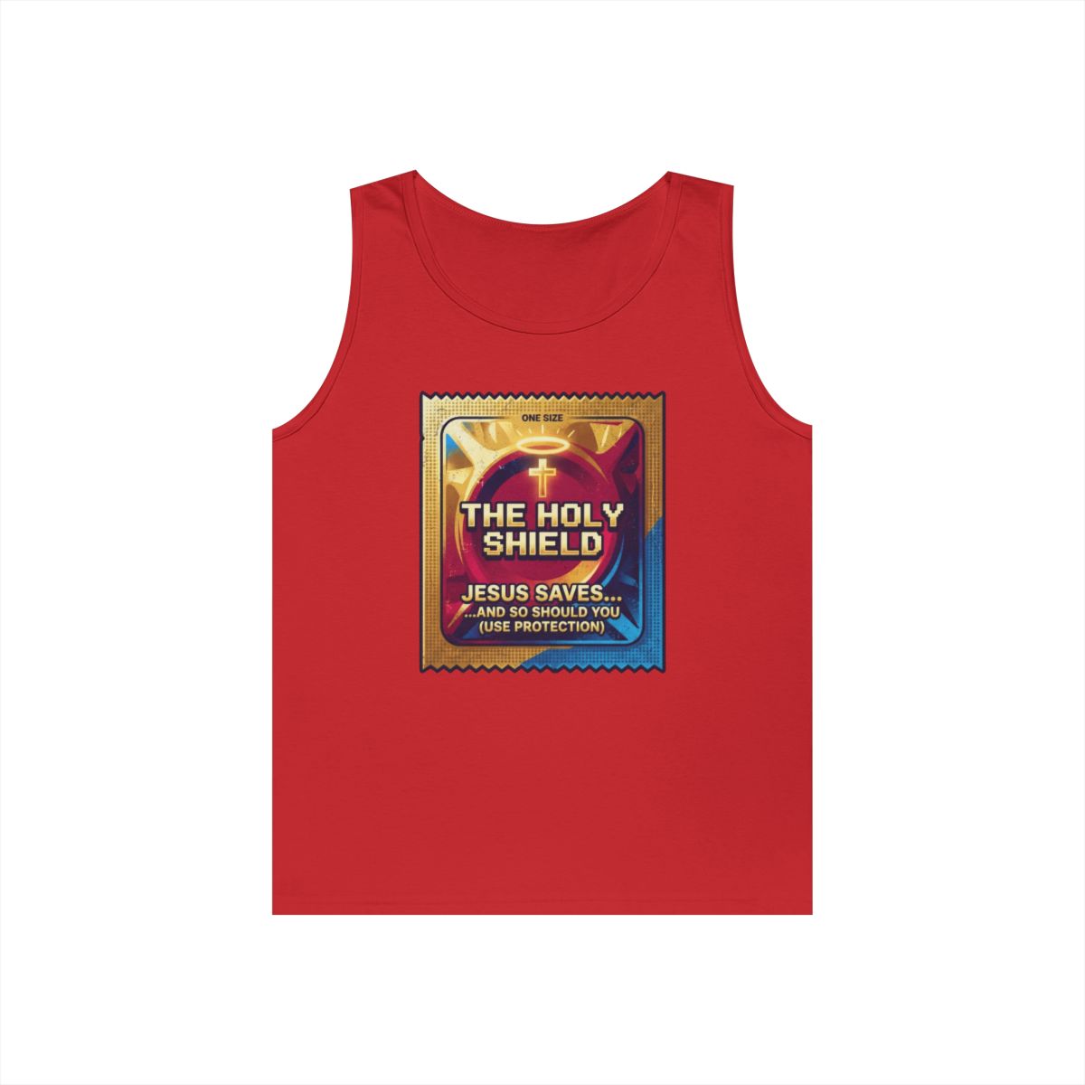 Color: Red | Good Book Series The Holy Shield Tank Top