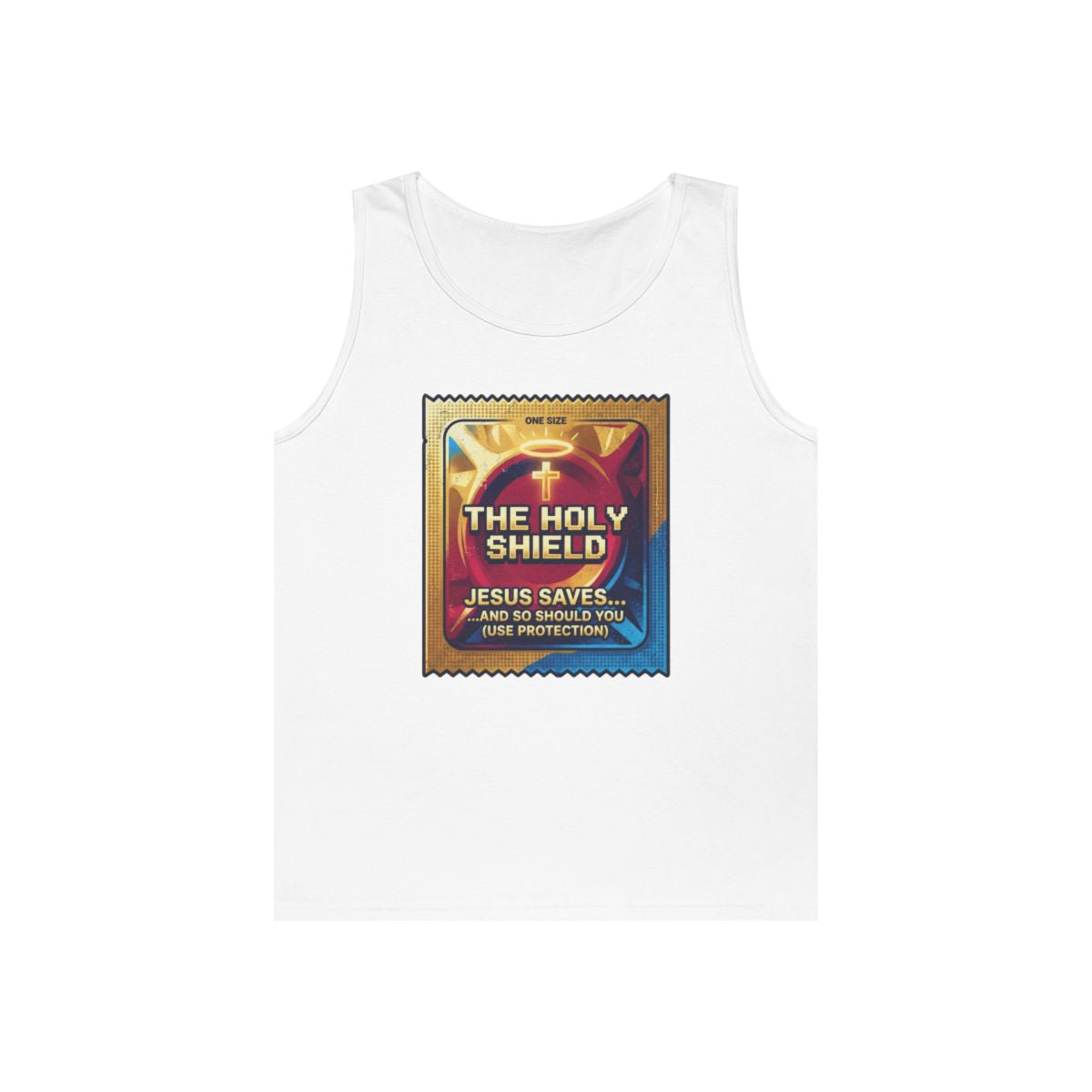Color: White | Good Book Series The Holy Shield Tank Top