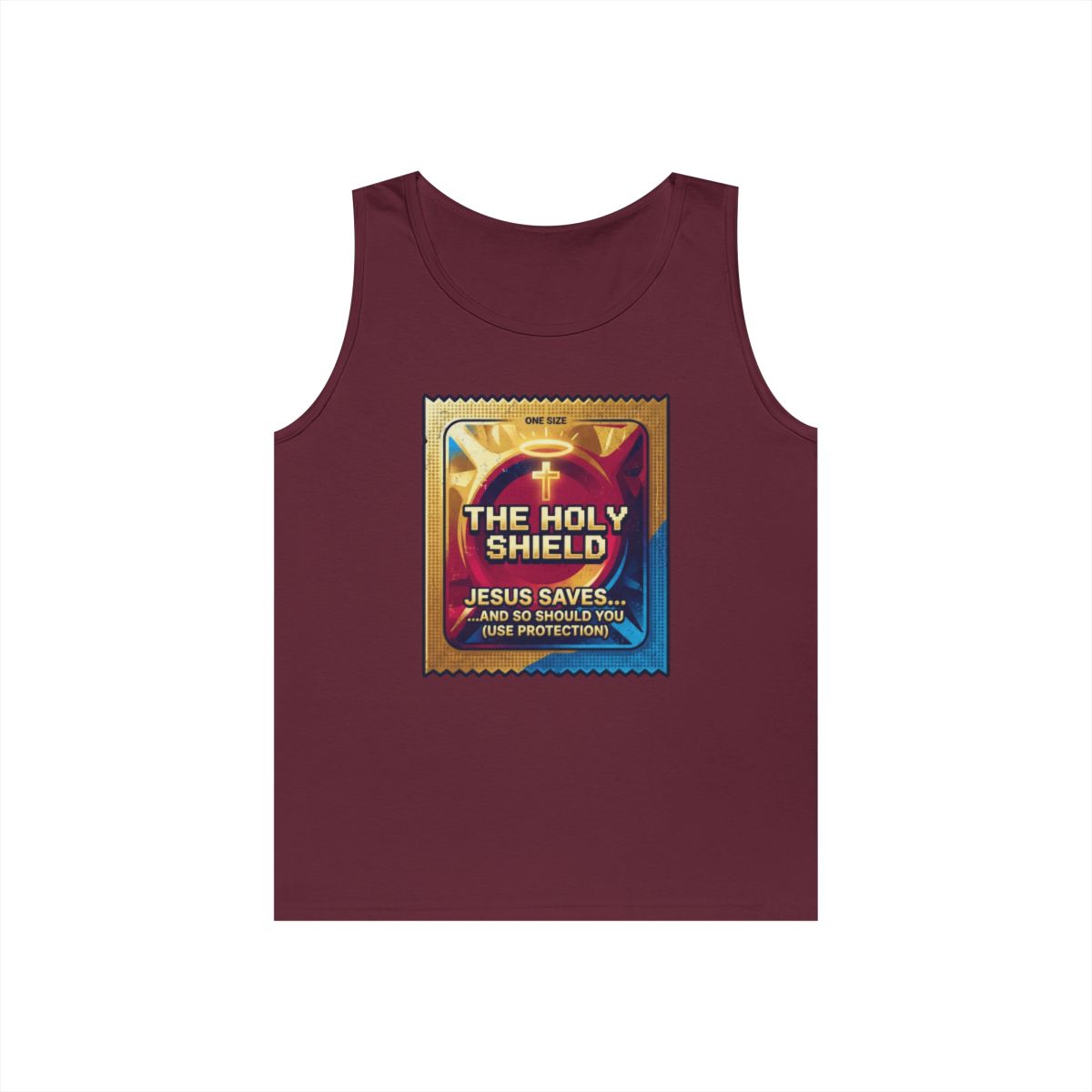 Color: Maroon | Good Book Series The Holy Shield Tank Top