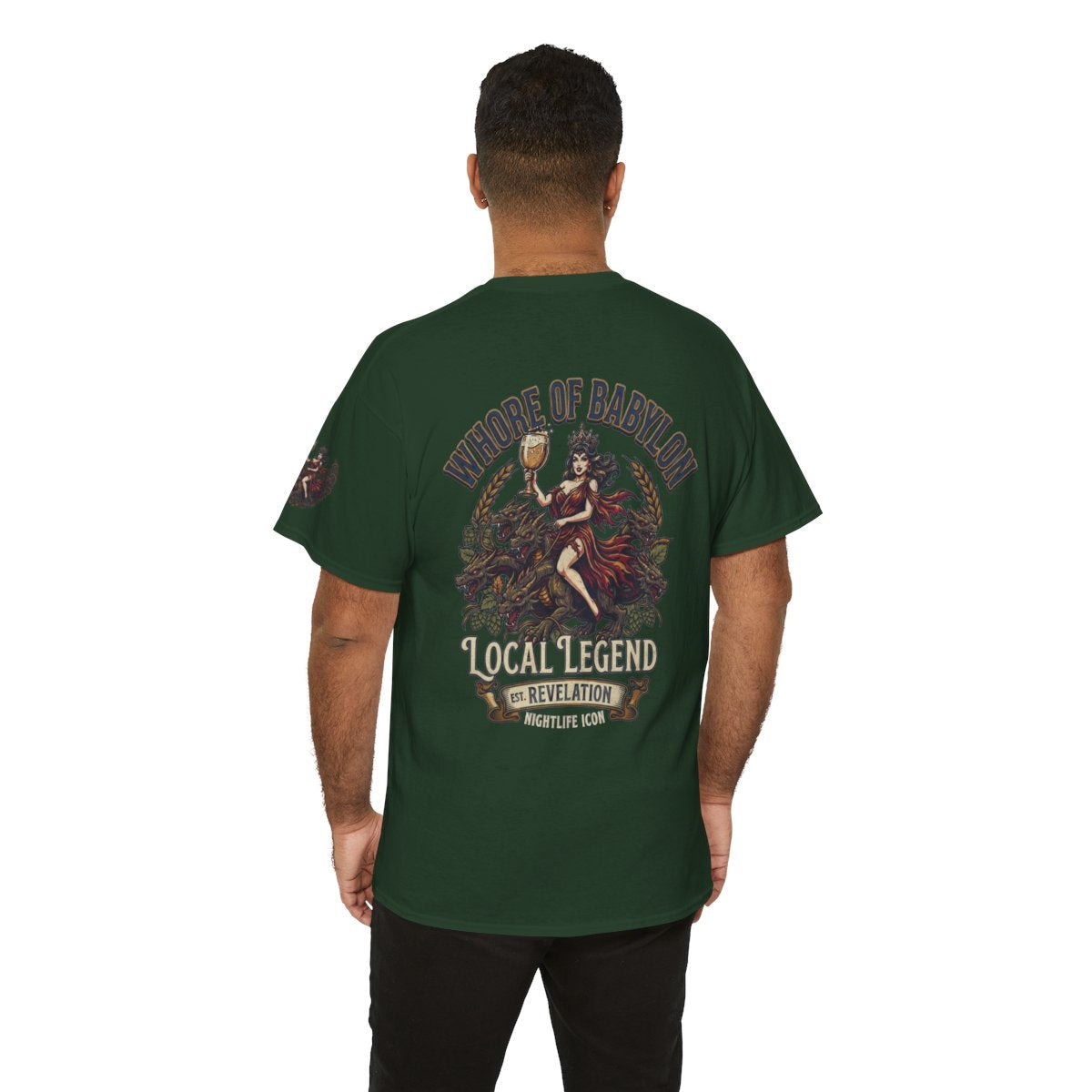 Color: Forest Green | Good Book Series Whore of Babylon Premium Graphic Tee