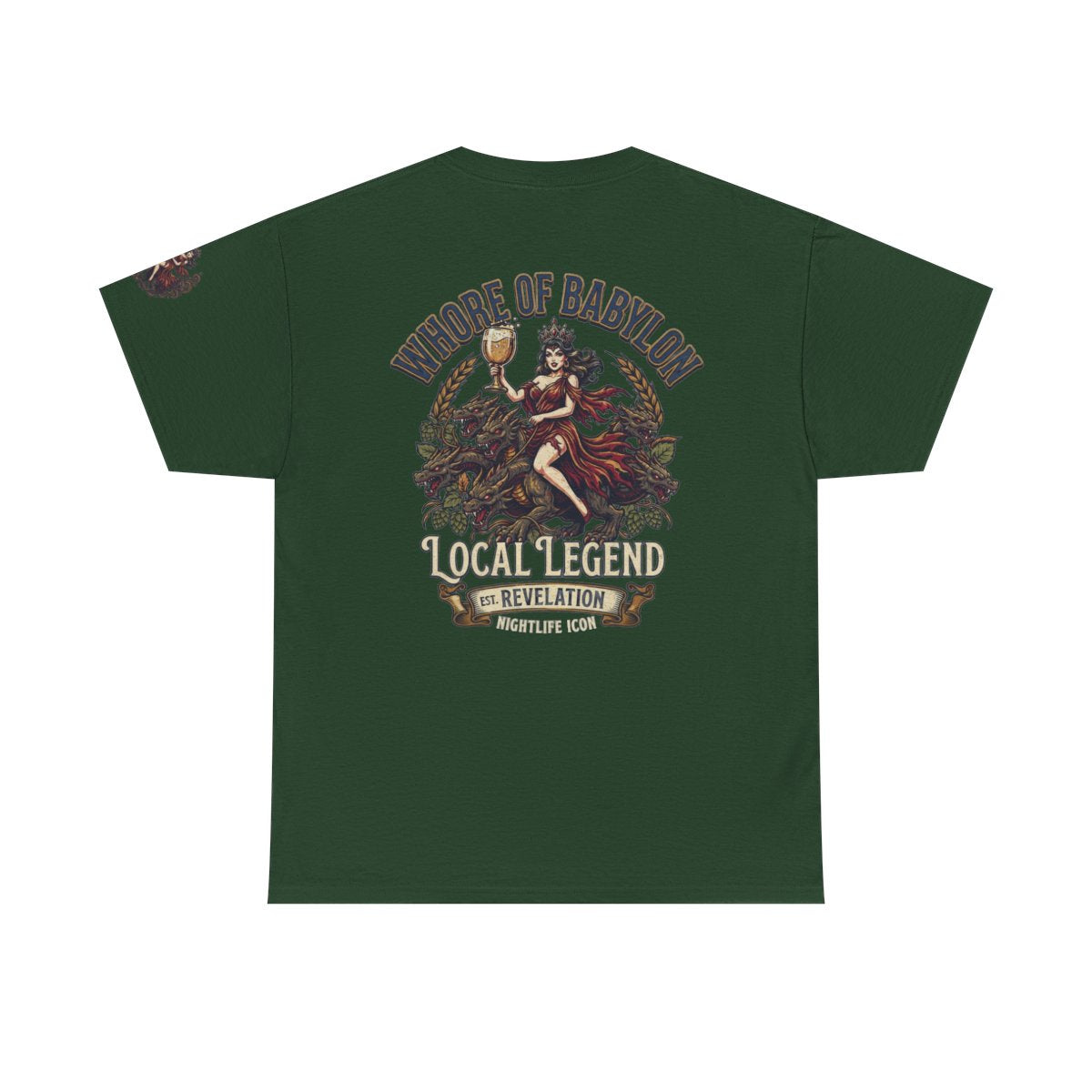 Color: Forest Green | Good Book Series Whore of Babylon Premium Graphic Tee