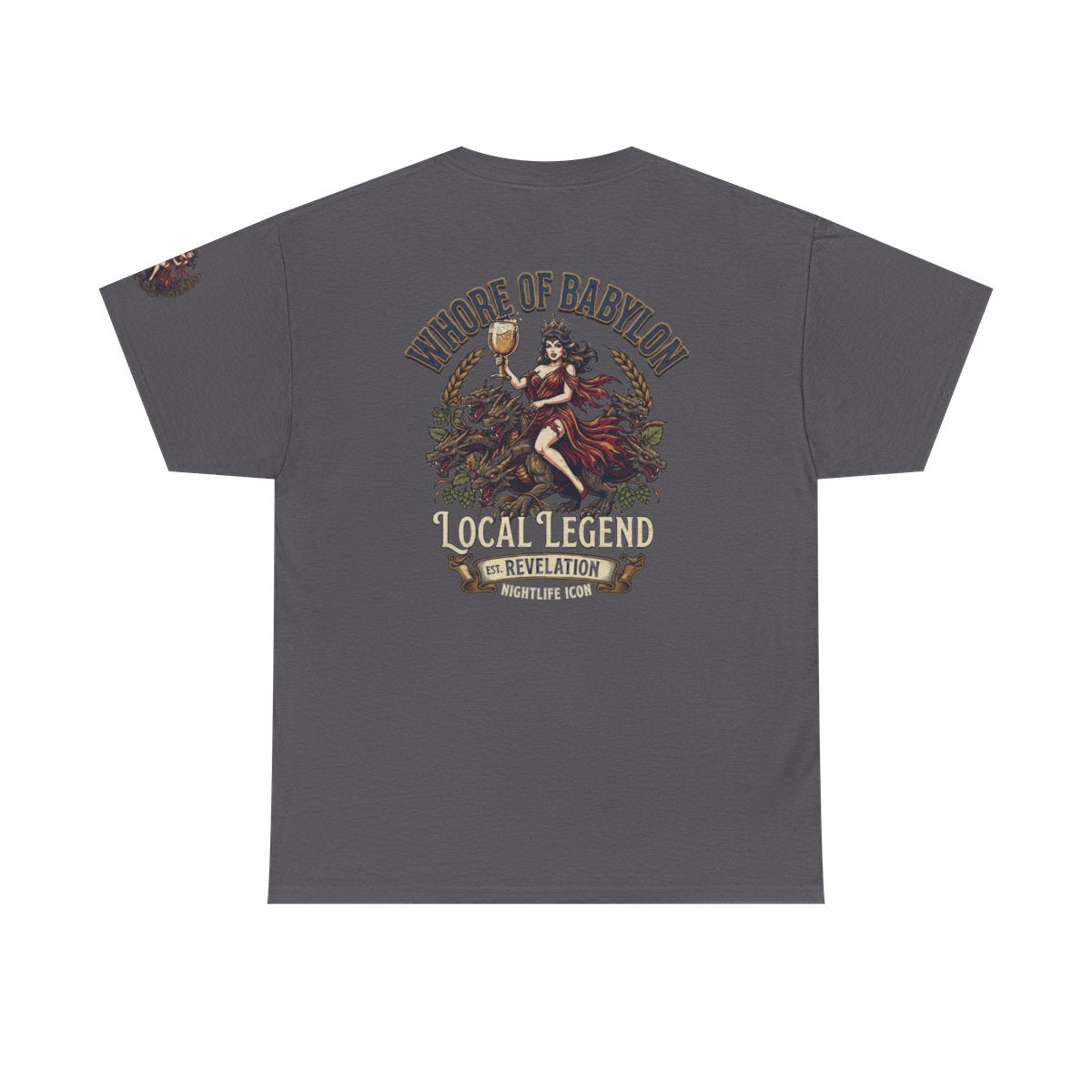 Color: Charcoal | Good Book Series Whore of Babylon Premium Graphic Tee