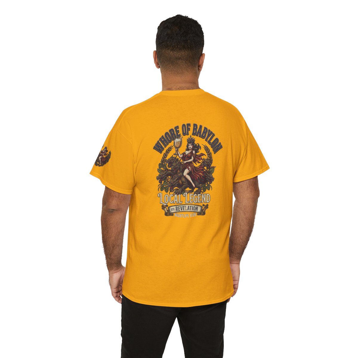 Color: Gold | Good Book Series Whore of Babylon Premium Graphic Tee