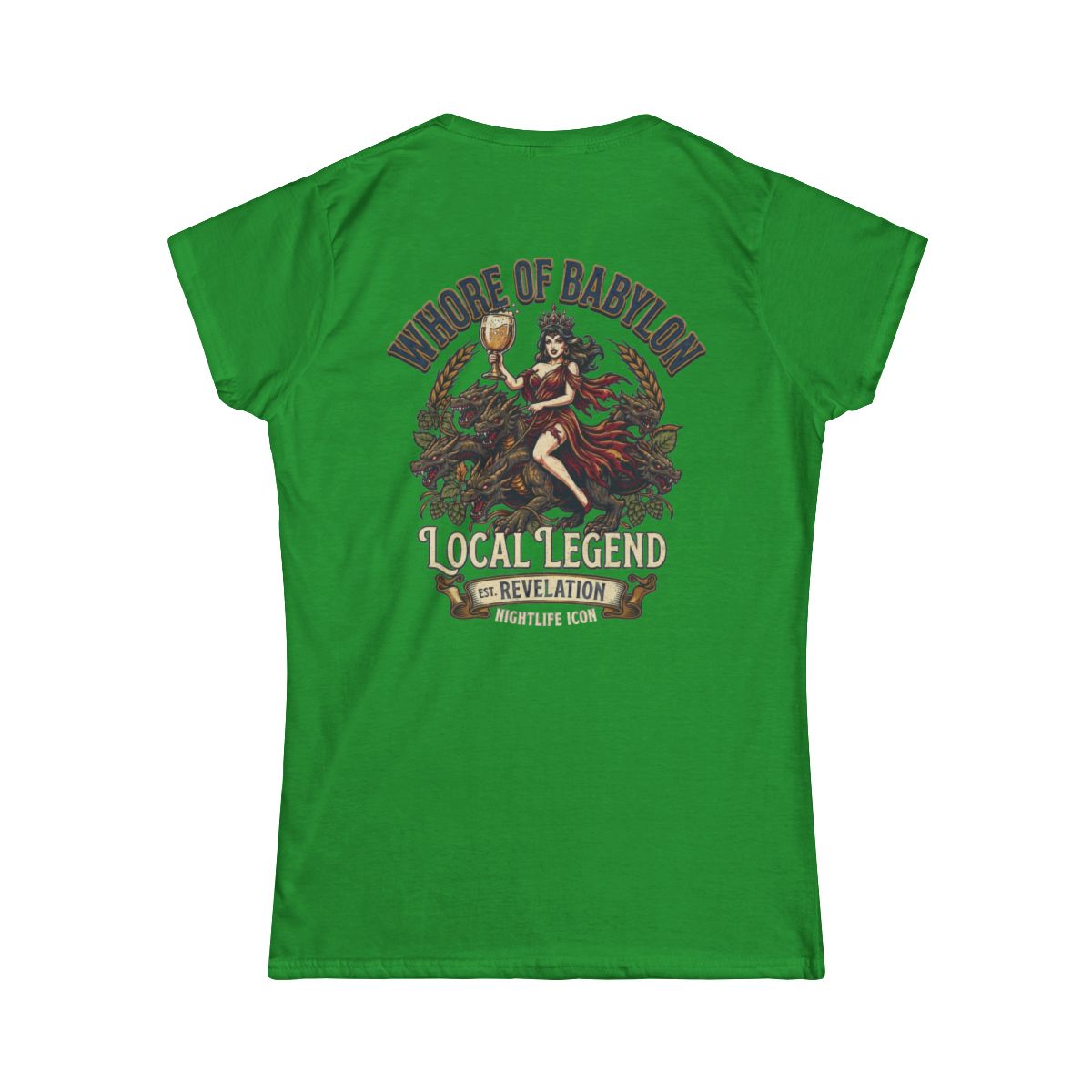 Color: Irish Green | Good Book Series Whore of Babylon Women's Tee