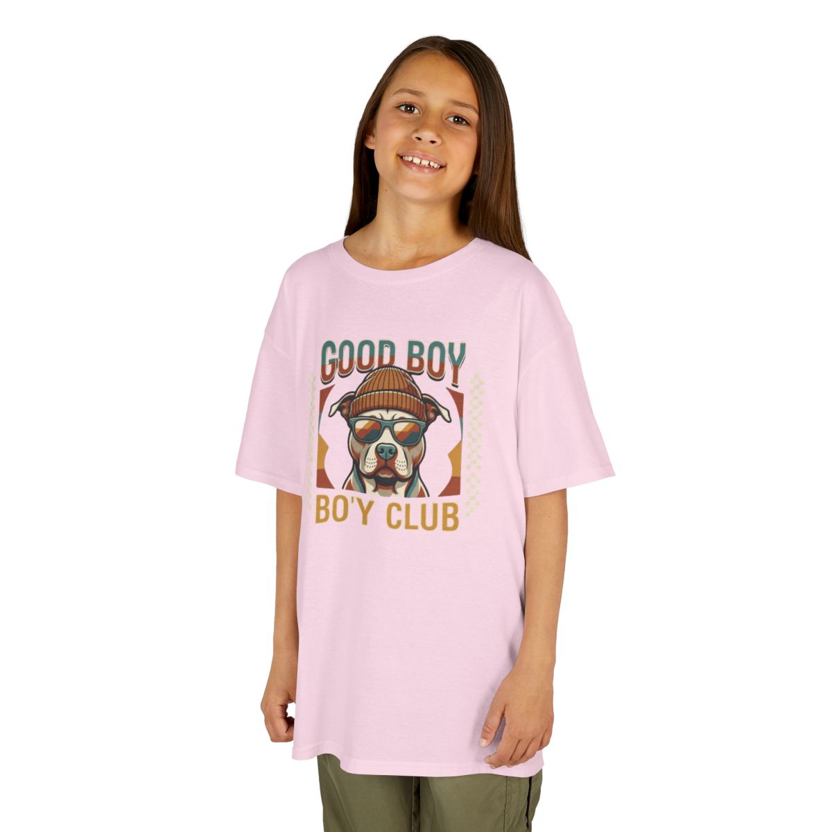 Color: Light Pink | Good Boy Bo'y Club Kids Tee