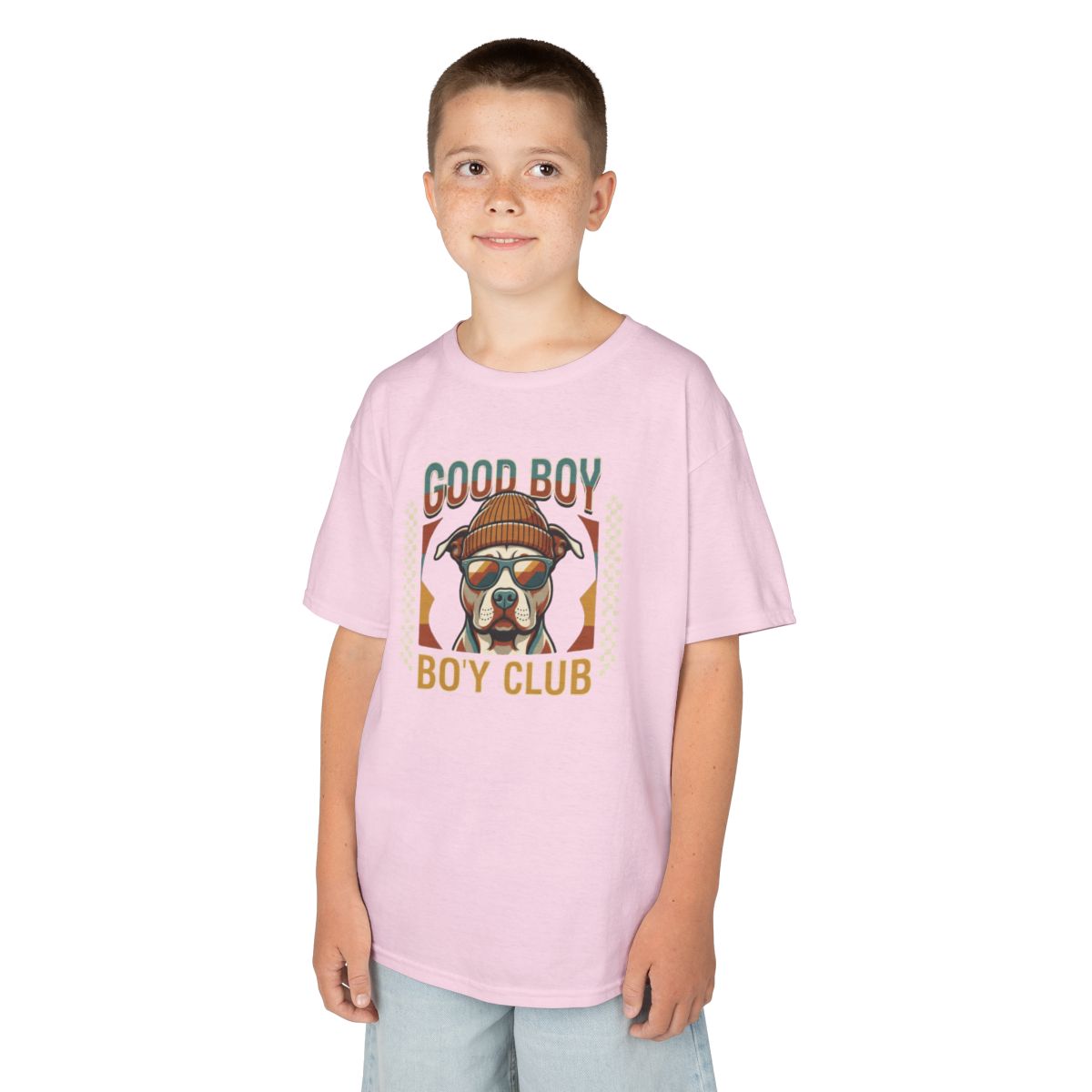 Color: Light Pink | Good Boy Bo'y Club Kids Tee
