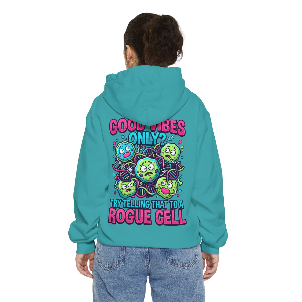 Color: Seafoam | Good Vibes Only Garment-Dyed Hoodie