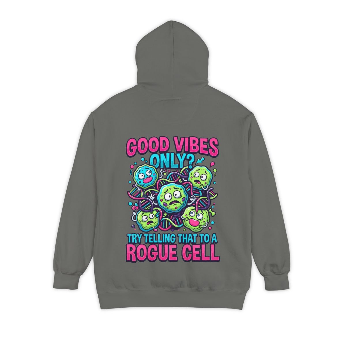 Color: Grey | Good Vibes Only Garment-Dyed Hoodie