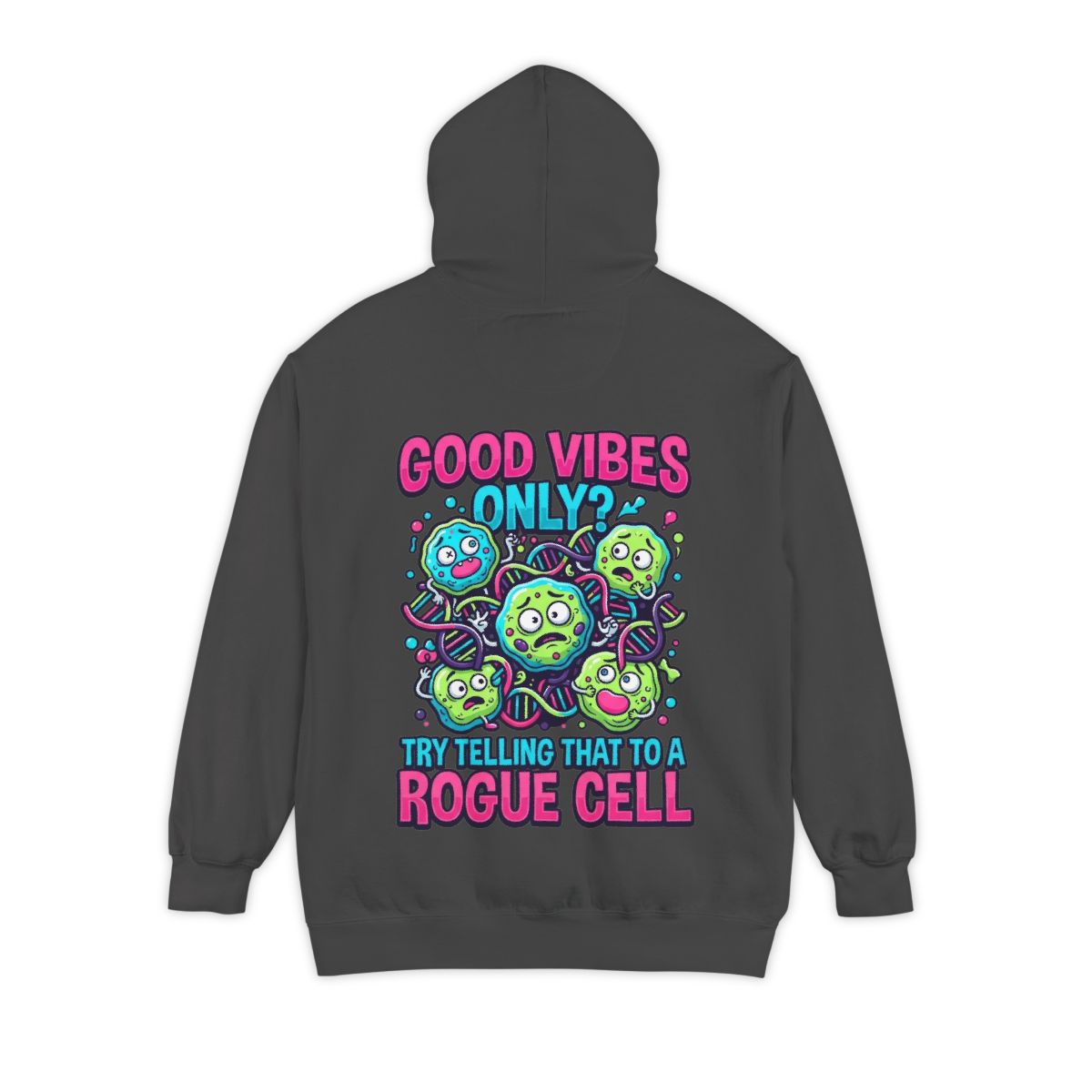 Color: Pepper | Good Vibes Only Garment-Dyed Hoodie