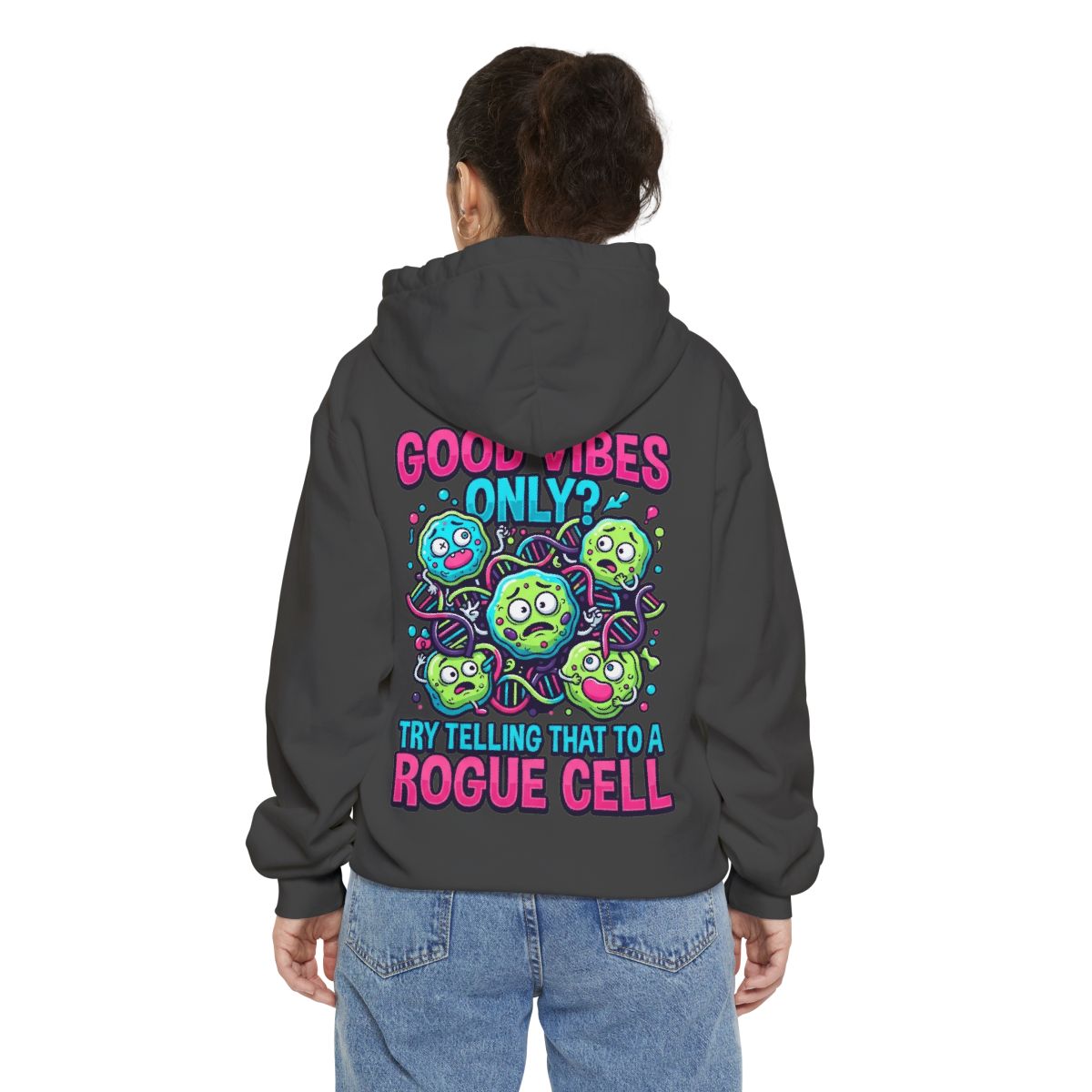 Color: Pepper | Good Vibes Only Garment-Dyed Hoodie