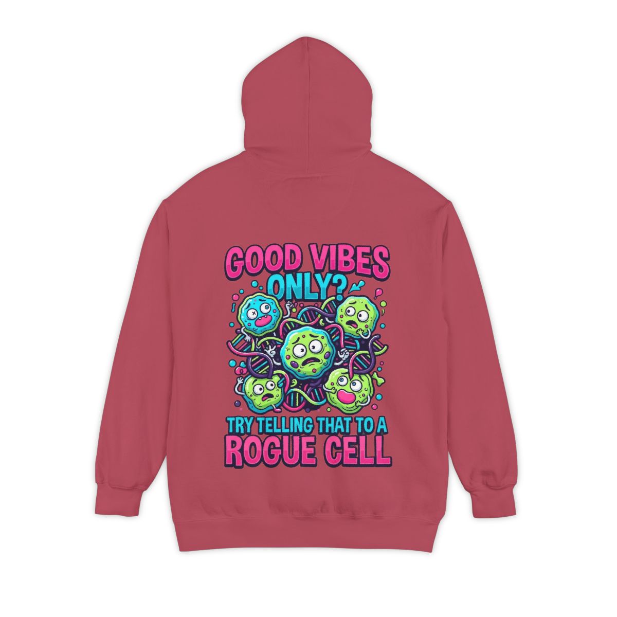 Color: Crimson | Good Vibes Only Garment-Dyed Hoodie