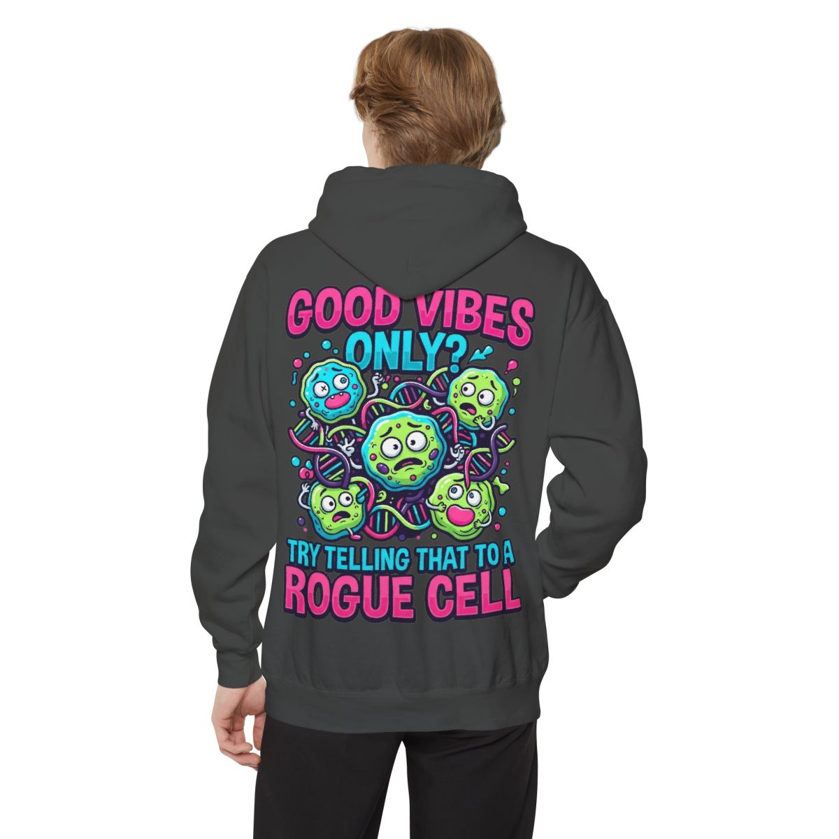 Color: Pepper | Good Vibes Only Garment-Dyed Hoodie