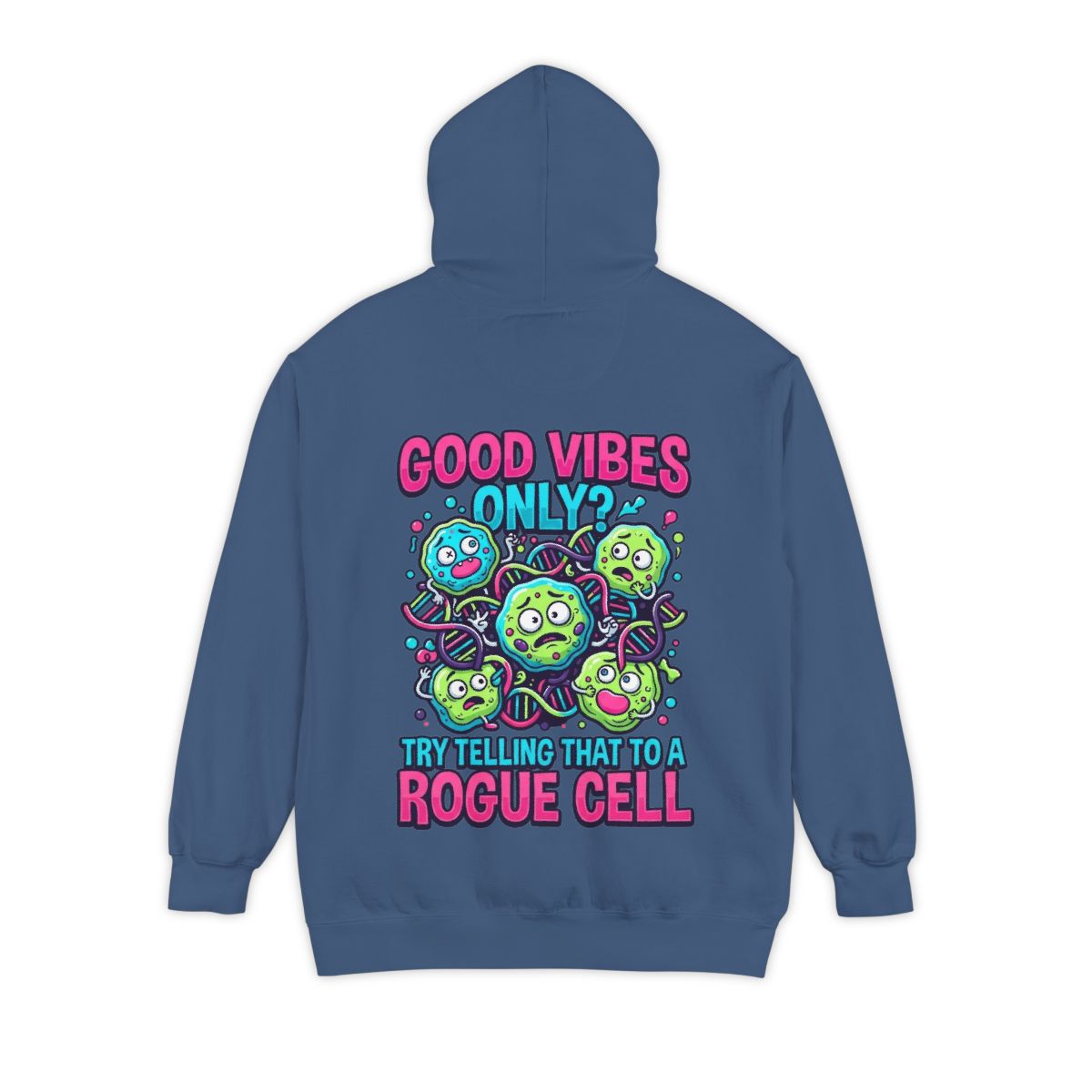 Color: True Navy | Good Vibes Only Garment-Dyed Hoodie