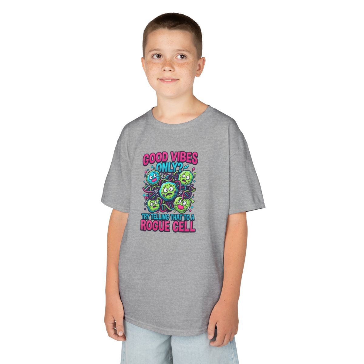 Color: Sport Grey | Good Vibes Only Kids Tee