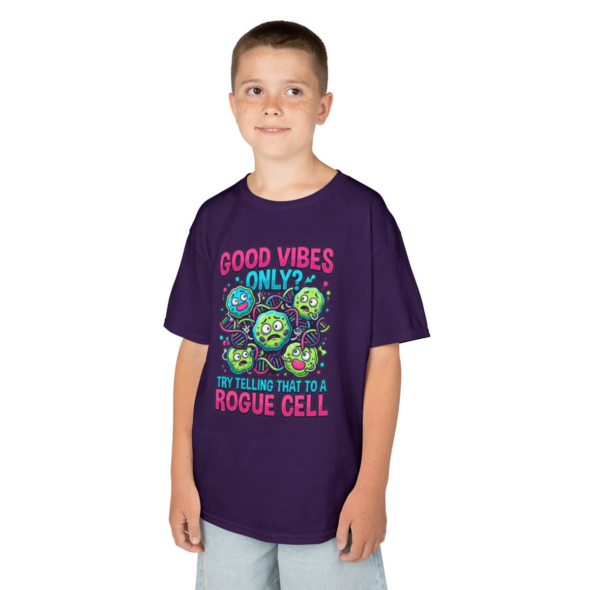 Color: Purple | Good Vibes Only Kids Tee
