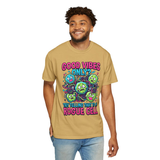 Color: Mustard | Good Vibes Only Unisex Garment-Dyed Tee